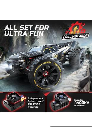 Deerc быстрые бесщеточные радиоуправляемые машины 1:14 для взрослых и мальчиков, макс. 80+ км/ч, 2 аккумулятора
