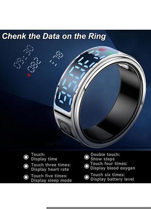 Jring умное кольцо с дисплеем, фитнес трекер монитор сердечного ритма, трекер сна, шаги счетчик шагов