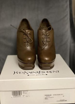 Оригинальные ботинки ysl на очень удобном каблуке4 фото