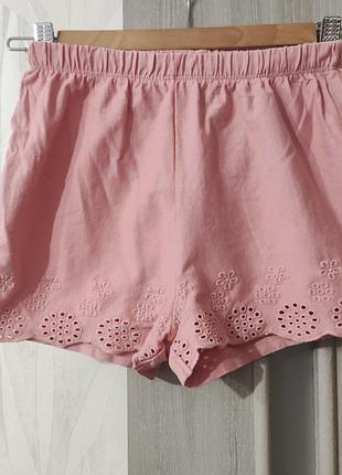 Шорты розовые на девочку 7-8 лет, next шорты детские