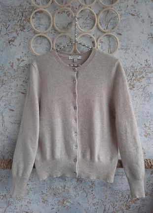 Кашемировый кардиган светлый беж. autograph 100% кашемир