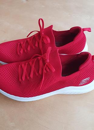 Женские кроссовки сникерсы sketches ultra flex 2.0 13356/red красный размер 39