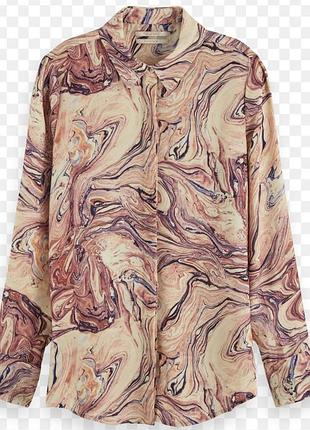 Женская блуза, абстракция, scotch soda, размер м, полиэстер
