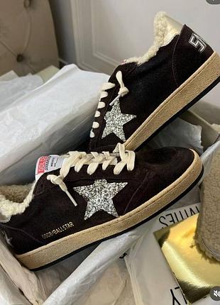 Кросівки golden goose на хутрі