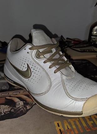 Кроссовки женские nike zoom bb 2007 спортивные бело-золотые 39 размер,25см длина стельки кожа