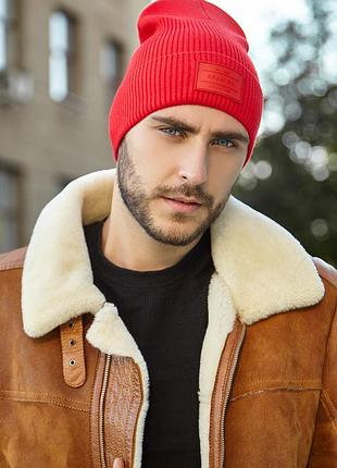 Мужская шапка «алекс», красный