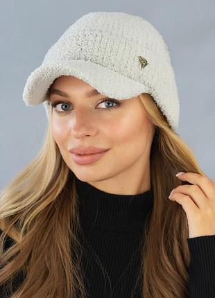 Кепка с ушками бекки (5507), светло-серый