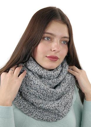 Снуд «маранда» (4622-88) білий + срібний