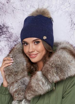 Шапка «тияна», джинсовый