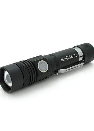 Фонарь ручной bailong bl-8518-t6 1led cree xm-l t6 800 люмен 3 режима zoom для туристов и охоты ve-33