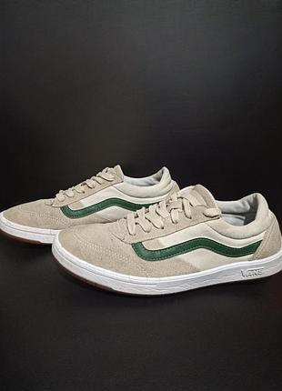 Кеди оригінал vans cruze cc - вінтажні, білий/зелений