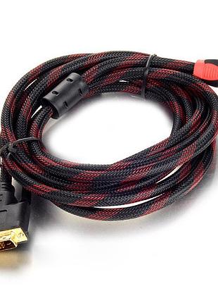 Кабель hdmi dvi 1.5м q150 з феритами для телевізора проектора blu-ray медіаплеєра ve-33