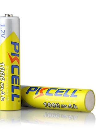 Аккумулятор pkcell 1.2v aaa 1000mah nimh 2 шт в блистере батарейки для плееров игрушек фонариков ve-33