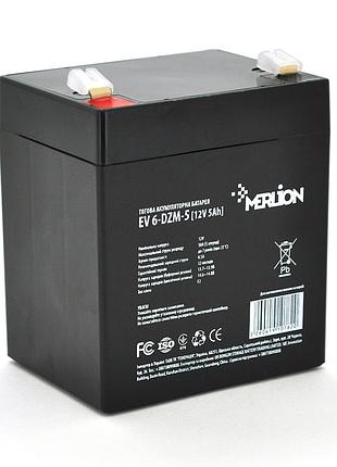 Тяговая аккумуляторная батарея merlion ev 6-dzm-5 12v 5ah f2 для электровелосипеда аккумулятор для питан ve-33