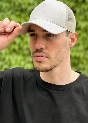 Мужская кепка-тракер б/л, бежевый