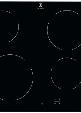 Варочная поверхность electrolux электрическая стеклокерамическая, 60см, черный