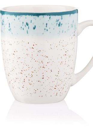 Чашка ardesto siena, 360мл, порцеляна, біло-блакитний