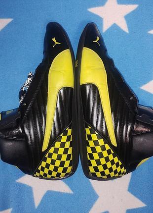 Высокие кроссовки puma kart cat mid iii черного и желтого цветов