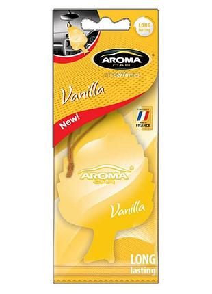 Ve ароматизатор aroma car leaf vanilla updated form для автомобіля целюлозна підвіска освіжувач повітря upd_fo3