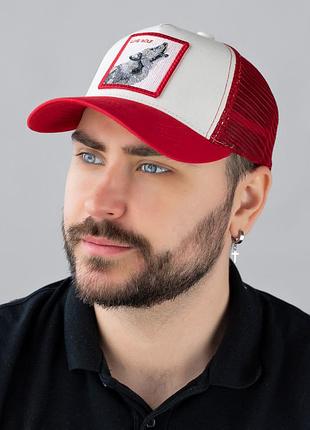 Мужская кепка - трекерка "animal spirit " (1546), красный волк