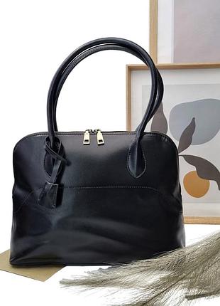 Сумка тоут натуральная кожа черный арт.g9907 black vivaverba україна - (китай)