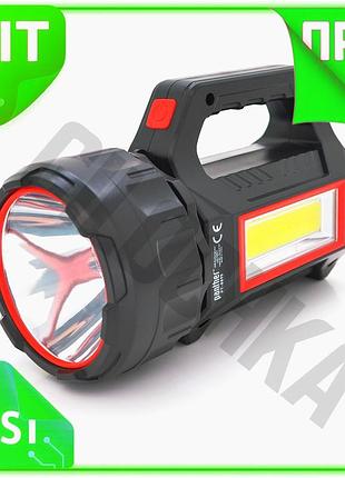 Ve фонарь поисковый pahther 1led+cob new version t6 10w для туризма и походов аккумуляторный с usb sol n6w_ver