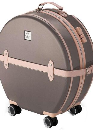 Валіза semi line 24" (m) brown/pink cream (t5673-3) ptr