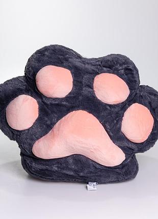 Мягкая игрушка-подушка с пледом и муфтой лапка 40×40×25 (см) игрушка плед 3 в 1 детский плюшевый плед черный 520-18b