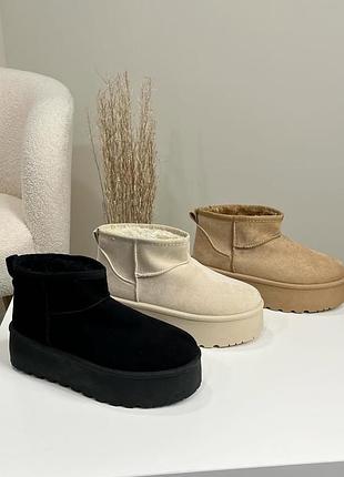 Угги жіночі ugg classic на платформі зимові