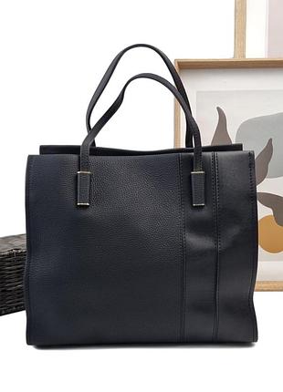 Женская сумка-тоут натуральная кожа черный арт.6207-1 black vivaverba україна - (китай)