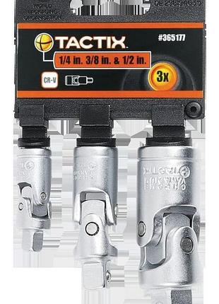 Набір з'єднувачів універсальних 1/4", 3/8", 1/2" (3 шт.) [insscscuj100000mt0] tactix