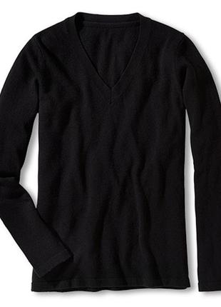 Женский свитер с v-образным вырезом и кашемиром, черный 40-42европ tchibo