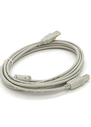 Ve кабель usb 2.0 am/bm new version 3.0m с ферритовым фильтром белый соединительный кабель для принтер n6w_ver