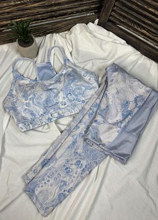 Двосторонній спортивний костюм комплект лосіни топ usa pro