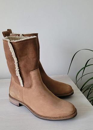 Чобітки шкіряні утеплені оригінал ecco sartorelle 25 249303 рр.39