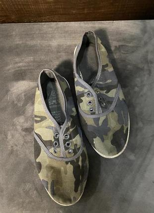 Комуфляжные кеды-макасины  для мальчика