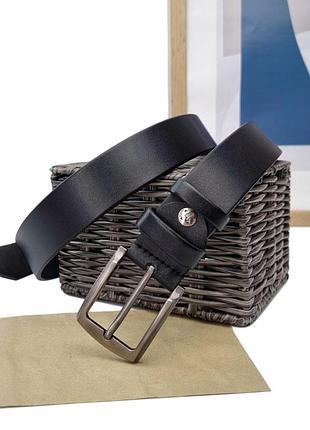 Ремінь чоловічий натуральна шкіра чорний арт.01-35-00-262 "кремінь" (україна)