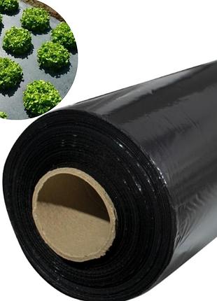 ☛☇пленка для мульчирования черная 30 мкм 0,7м x 1000м для защиты почвы от сорняков и сохранения влаги ve-33