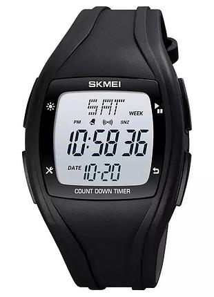 Спортивний наручний годинник skmei 1610 чорний чоловічий цифровий годинник з підсвічуванням для спорту т ve-33