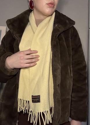 Шерстяний шарф butter yellow ніжно-жовтий