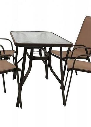 Комплект садових меблів kontrast majorka duo-4 brown