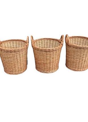 Корзина- ведро плетеная из лозы