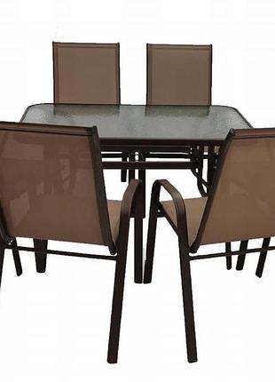 Комплект садових меблів kontrast majorka duo-6 brown