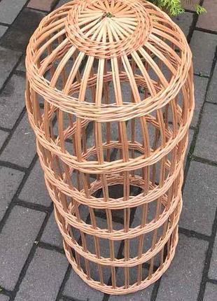 Люстра плетеная высокая | люстры плетеные из лозы | торшеры абажуры бра большая