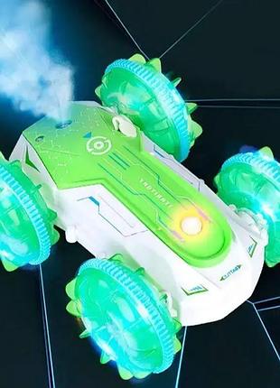 Трюковая машинка анфибия на радиоуправлении с парогенератором, машинка вездеход перевертыш bvs