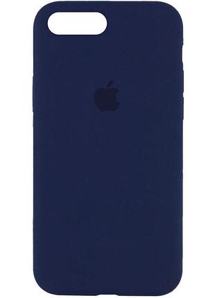 Чехол silicone case full protective (aa) для apple iphone 7 plus / 8 plus (5.5") малиновый / dragon fruit синій / deep navy ptr