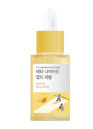 Осветляющая сыворотка round lab vita niacinamide dark spot serum 30 ml с витамином c и ниацинамидом