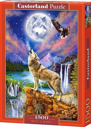Пазл вовча ніч 1500 деталей castorland