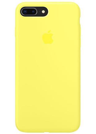 Чехол silicone case full protective (aa) для apple iphone 7 plus / 8 plus (5.5") малиновый / dragon fruit жовтий / yellow ptr
