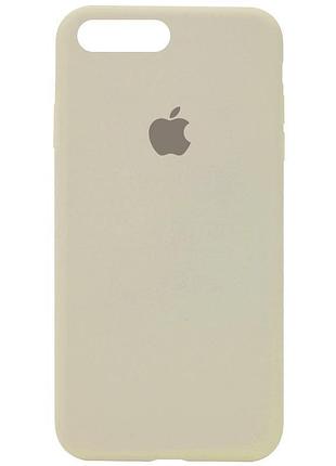 Чехол silicone case full protective (aa) для apple iphone 7 plus / 8 plus (5.5") малиновый / dragon fruit бежевий / antique white